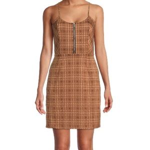 No Boundaries' Zip-Front Dress in Tierra Brown